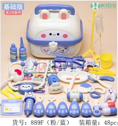 Bộ Đồ Chơi Bác Sĩ 48 Chi Tiết Có Ống Nghe, Tiêm Mô Phỏng Cho Bé