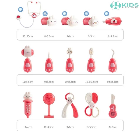 Bộ Đồ Chơi Bác Sĩ 48 Chi Tiết Có Ống Nghe, Tiêm Mô Phỏng Cho Bé
