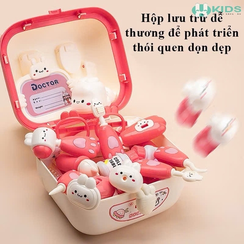 Bộ Đồ Chơi Bác Sĩ 48 Chi Tiết Có Ống Nghe, Tiêm Mô Phỏng Cho Bé