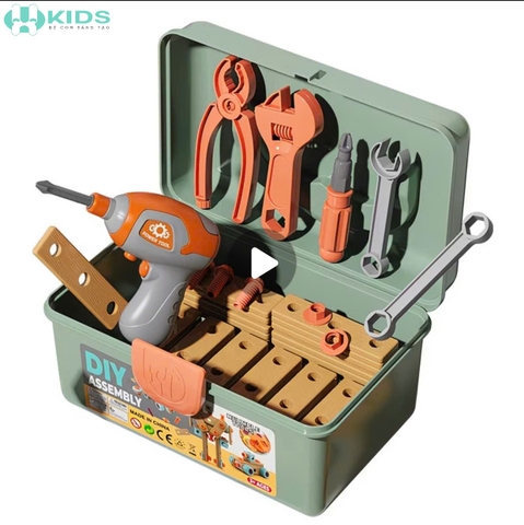 Bộ Đồ Chơi Dụng Cụ Kỹ Thuật Lắp Ráp DIY 147 Chi Tiết Cho Bé