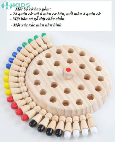 Đồ Chơi Gỗ 8% Cờ Trí Nhớ Cho Bé Rèn Luyện Trí Nhớ Tư Duy Logic | XKIDS
