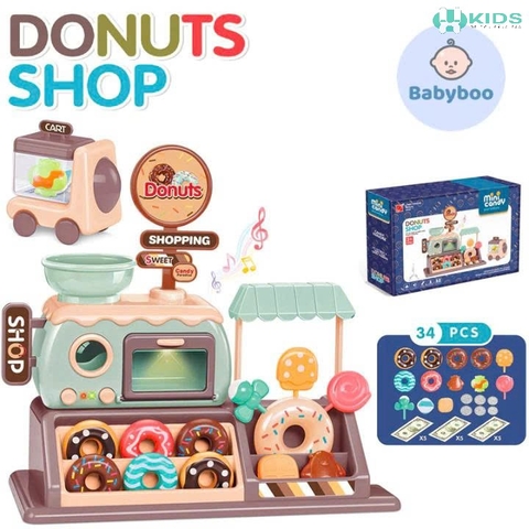 Đồ Chơi Cửa Hàng Bánh Donut 34 Chi Tiết Có Đèn Nhạc