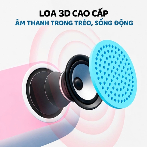 Máy Karaoke Đồ Chơi Cho Bé Kèm Micro, Loa Nghe Bluetooth 5.0 Có Ghi Âm
