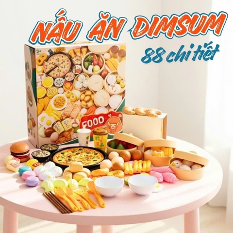 Bộ Đồ Chơi Đồ Ăn Dimsum 88 Chi Tiết Cho Bé