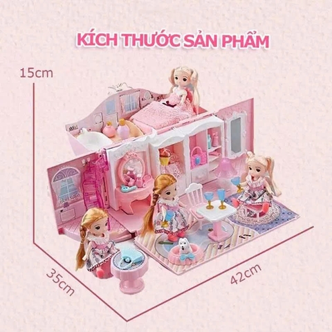 Túi Xách Búp Bê Biến Hình Phòng Ngủ Cho Bé – Mã 6688-1BB