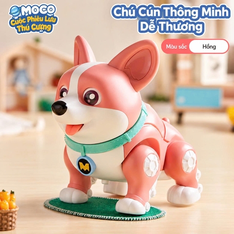 Chó Robot Corgi Đồ Chơi Thông Minh Có Đèn Nhạc Cho Bé – Mã 333-9