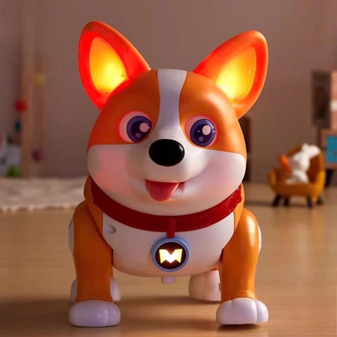Chó Robot Corgi Đồ Chơi Thông Minh Có Đèn Nhạc Cho Bé – Mã 333-9