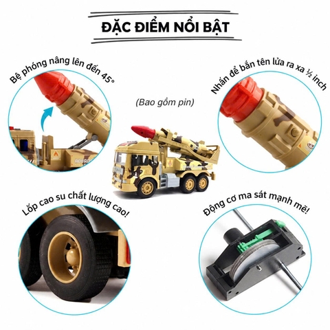 Bộ 6 Xe Quân Sự Mô Hình Cho Bé – Mã XLQ-6T