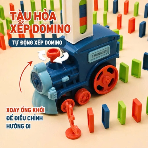Tàu Xếp Domino Tự Động 48 Chi Tiết Cho Bé – Mã X007-1