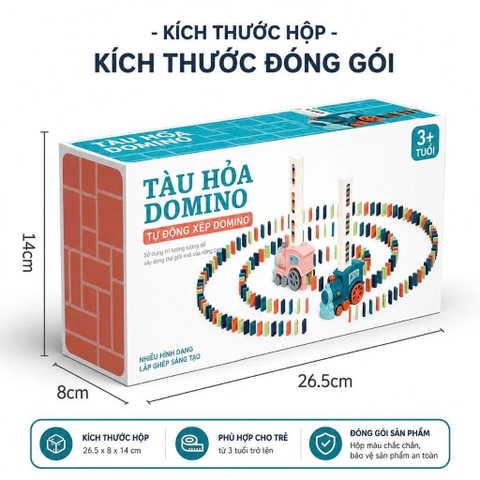 Tàu Xếp Domino Tự Động 48 Chi Tiết Cho Bé – Mã X007-1
