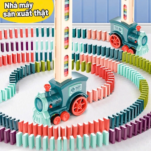 Tàu Xếp Domino Tự Động 48 Chi Tiết Cho Bé – Mã X007-1