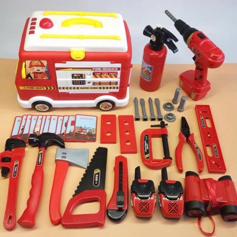 Xe Cứu Hỏa Đồ Chơi 33 Chi Tiết Kèm Bộ Dụng Cụ Sửa Chữa – Mã H356A