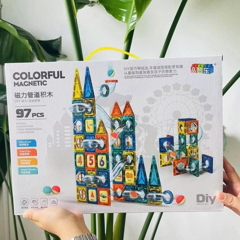 Bộ Xếp Hình Nam Châm Kính 97 Chi Tiết Cho Bé