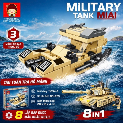 Bộ Lắp Ráp Quân Sự 8 Trong 1 11054B Cho Bé