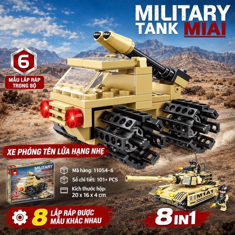 Bộ Lắp Ráp Quân Sự 8 Trong 1 11054B Cho Bé