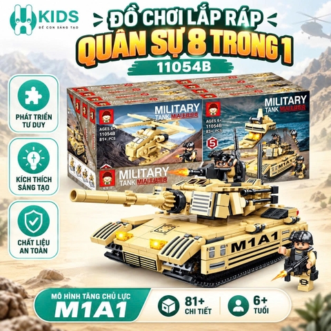 Bộ Lắp Ráp Quân Sự 8 Trong 1 11054B Cho Bé