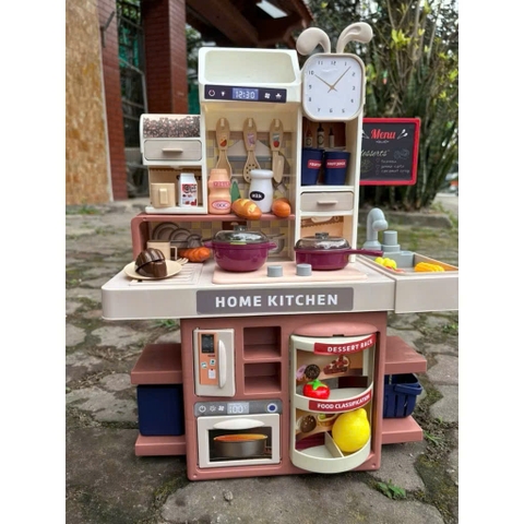 Bộ Đồ Chơi Nhà Bếp Cho Bé Đa Năng Có Đèn, Âm Thanh, Bếp Khói Và Bồn Rửa Nước