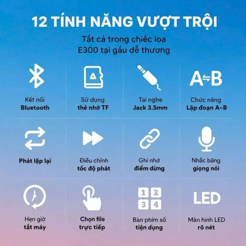 Loa Học Tiếng Anh Rolton E300 Cho Bé – Loa Tắm Ngôn Ngữ, Tặng Thẻ Nhớ 8GB