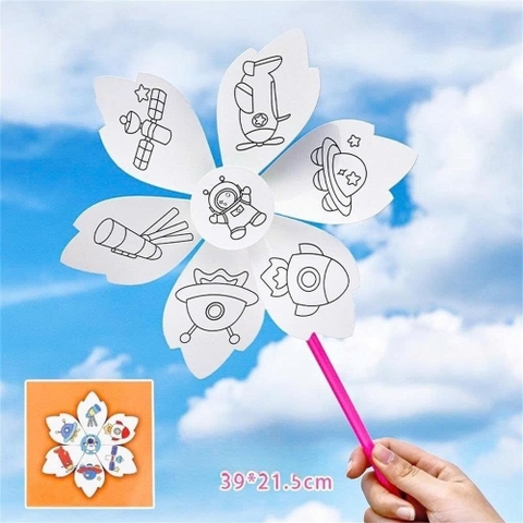 Bộ Chong Chóng Tô Màu Sáng Tạo DIY Cho Bé
