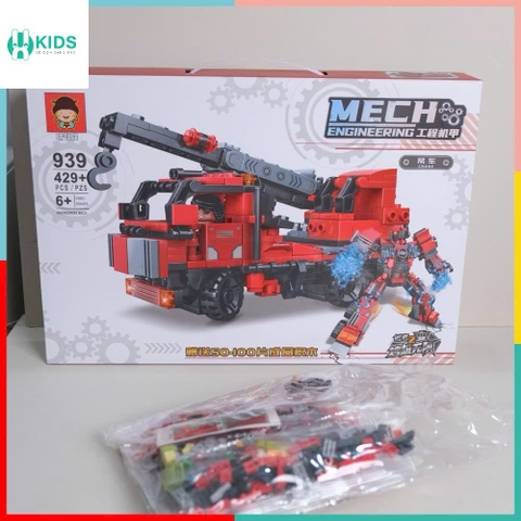 Bộ Lắp Ghép Xe Cẩu Biến Hình Robot 2in1