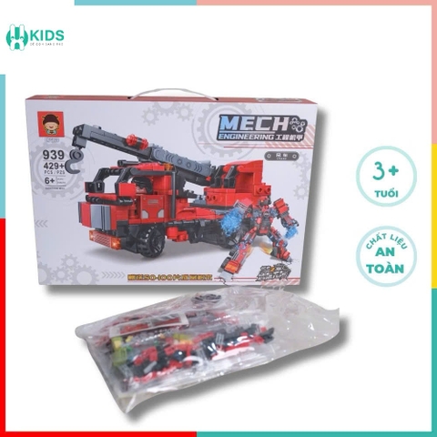 Bộ Lắp Ghép Xe Cẩu Biến Hình Robot 2in1