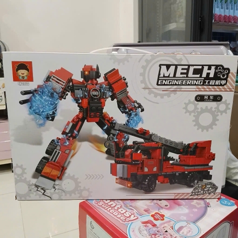 Bộ Lắp Ghép Xe Cẩu Biến Hình Robot 2in1