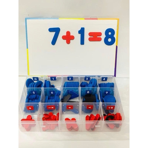 Bảng Chữ Số 104PCS Nam Châm, Lắp Ghép Có Từ Tính Cho Bé, Tặng Kèm Bảng Từ + Bút Viết Và Mút Xóa