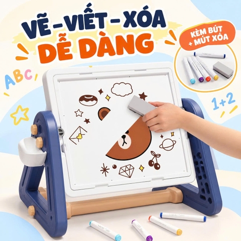 Bàn Vẽ Và Lắp Ghép Đa Năng Cao Cấp 6in1 Y1024 - Lắp Ráp Cho Bé