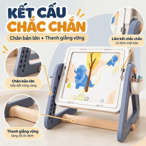 Bàn Vẽ Và Lắp Ghép Đa Năng Cao Cấp 6in1 Y1024 - Lắp Ráp Cho Bé