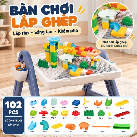 Bàn Vẽ Và Lắp Ghép Đa Năng Cao Cấp 6in1 Y1024 - Lắp Ráp Cho Bé