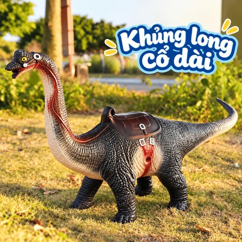 Mô Hình Khủng Long Trẻ Em Cỡ Siêu Lớn Có Yên Ngồi, Âm Thanh – 2 Mẫu