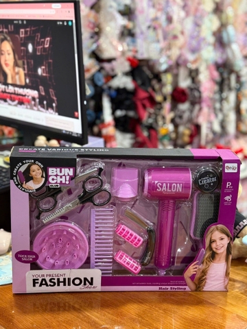 Bộ Đồ Chơi Làm Tóc Chạy Pin Hair Salon QY003 Cho Bé