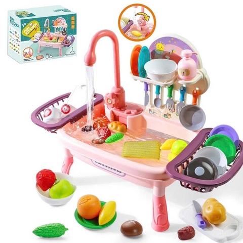 Bồn Rửa Chén Đồ Chơi Cho Bé Có Vòi Nước Tuần Hoàn H364A