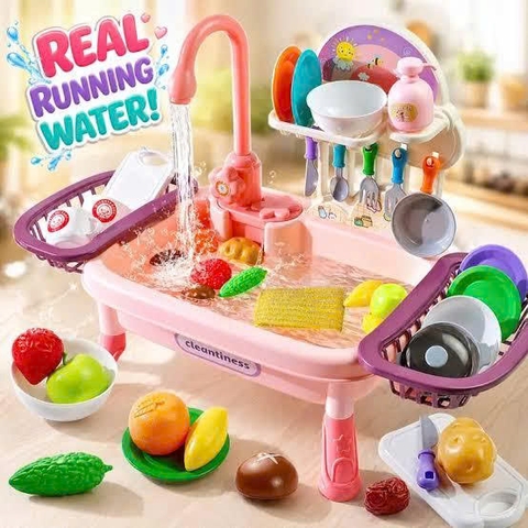 Bồn Rửa Chén Đồ Chơi Cho Bé Có Vòi Nước Tuần Hoàn H364A