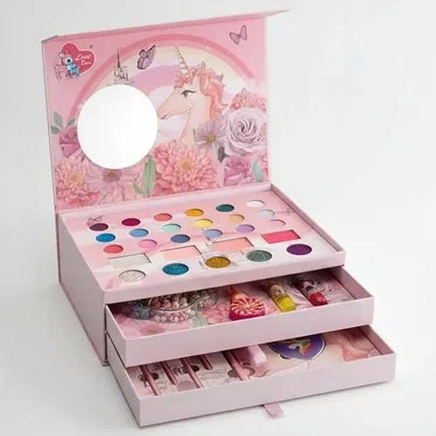Bộ Đồ Chơi Trang Điểm 3 Tầng Cỡ Lớn Cho Bé Gái – Hộp Kỳ Lân