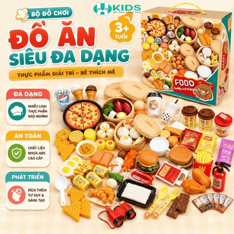 Bộ Đồ Chơi Đồ Ăn Dimsum 88 Chi Tiết Cho Bé