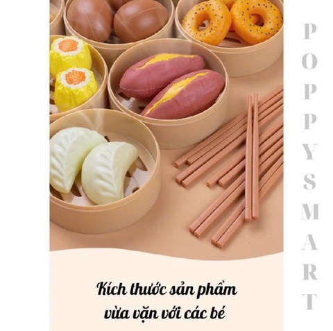 Bộ Đồ Chơi Đồ Ăn Dimsum 88 Chi Tiết Cho Bé