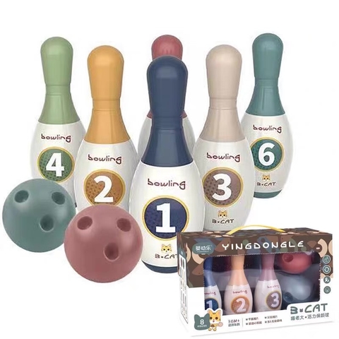 Bộ Đồ Chơi Bowling 6 Pin 2 Bóng Cho Bé