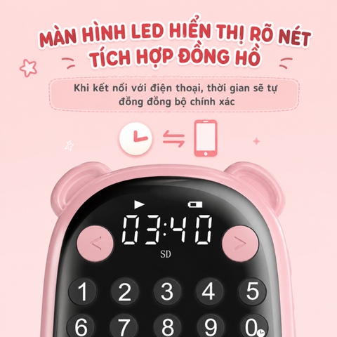 Loa Học Tiếng Anh Rolton E300 Hình Gấu Dễ Thương CHO BÉ