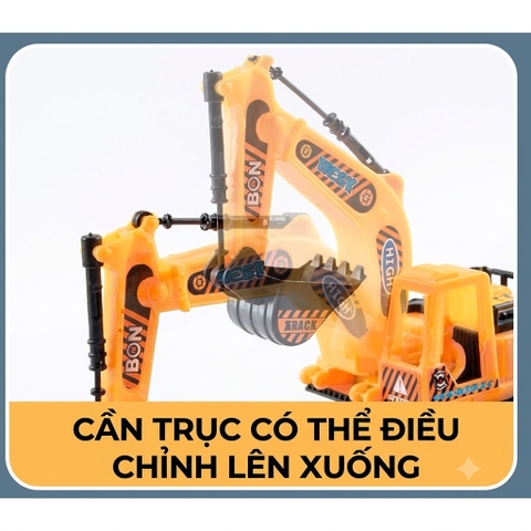 Bộ 6 Xe Công Trình Mô Hình Cỡ Lớn Cho Bé