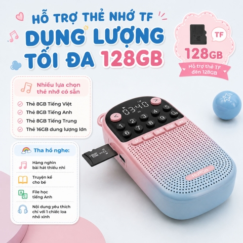 Loa Học Tiếng Anh Rolton E300 Hình Gấu Dễ Thương CHO BÉ
