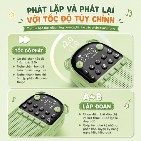 Loa Học Tiếng Anh Rolton E300 Hình Gấu Dễ Thương CHO BÉ