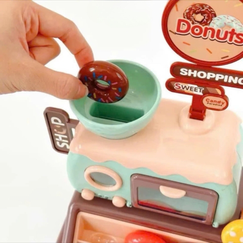 Bộ Đồ Chơi Cửa Hàng Bánh Donut 34 Chi Tiết Có Đèn Nhạc Cho Bé – Mã 777-8