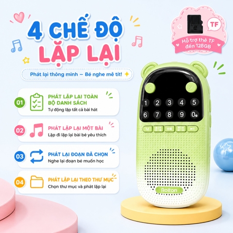 Loa Học Tiếng Anh Rolton E300 Hình Gấu Dễ Thương CHO BÉ
