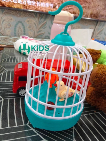Đồ Chơi lồng chim hót có thể nhại lại tiếng giọng nói, cảm ứng tiếng vỗ tay có đèn nhạc cực vui cho bé