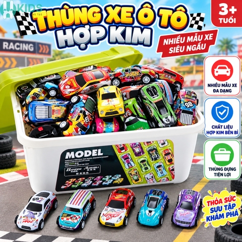 Thùng 30 Xe Ô Tô Hợp Kim Mini Nhiều Mẫu Cho Bé