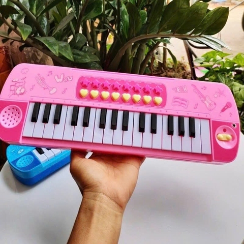 Đàn Organ Cho Bé 32 Phím Kèm Mic 3206 Màu Xanh - Đồ Chơi XKIDS