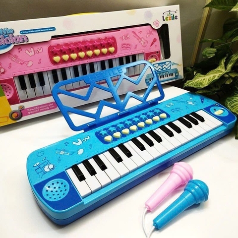 Đàn Organ Cho Bé 32 Phím Kèm Mic 3206 Màu Xanh - Đồ Chơi XKIDS