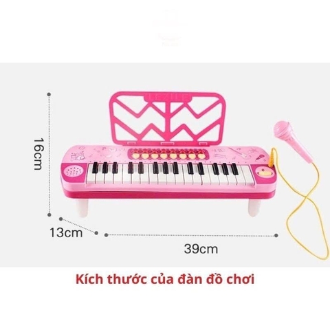 Đàn Organ Cho Bé 32 Phím Kèm Mic 3206 Màu Xanh - Đồ Chơi XKIDS