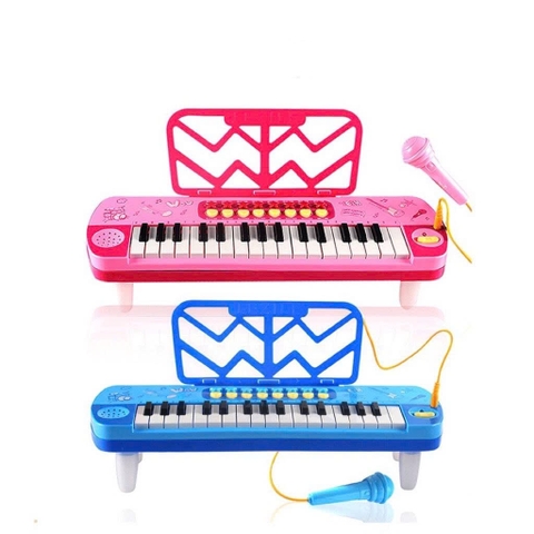 Đàn Organ Cho Bé 32 Phím Kèm Mic 3206 Màu Xanh - Đồ Chơi XKIDS